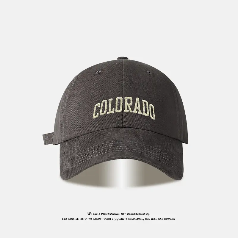 Colorado Letter Embroidered Baseball Cap Red