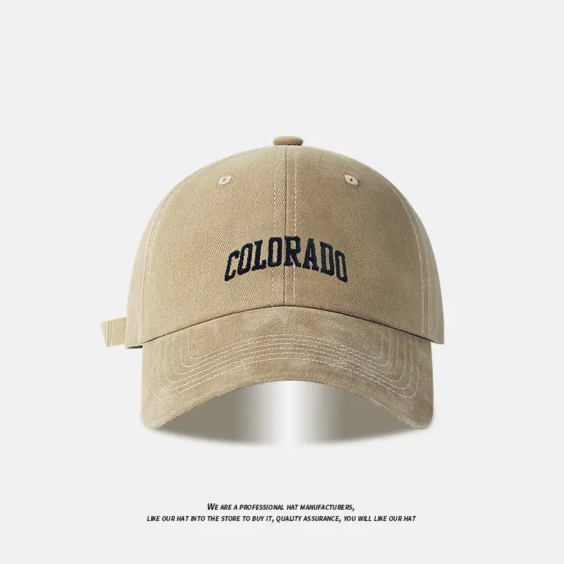 Colorado Letter Embroidered Baseball Cap Red