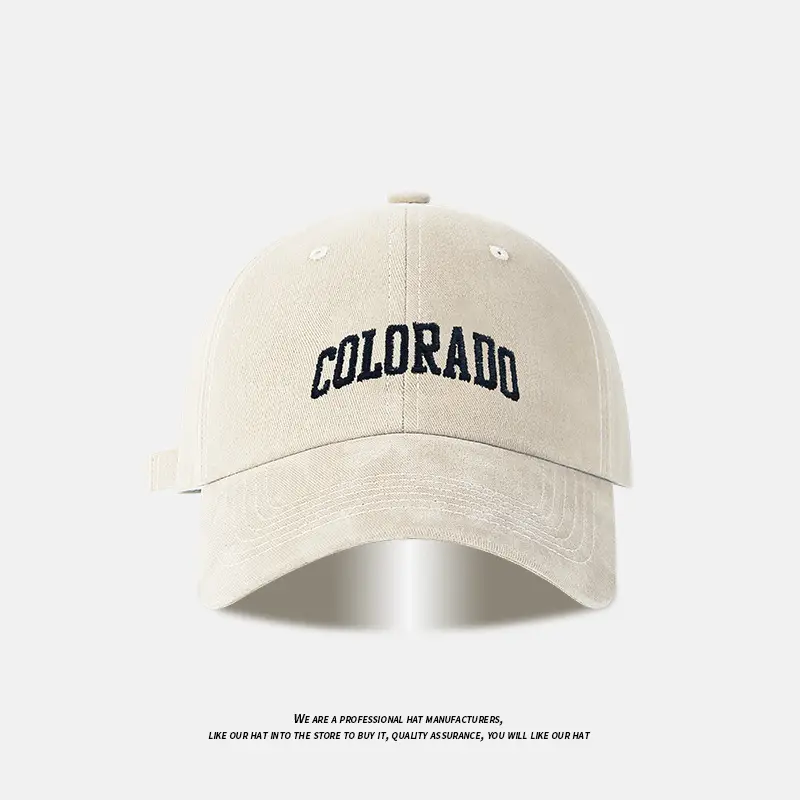 Colorado Letter Embroidered Baseball Cap Red