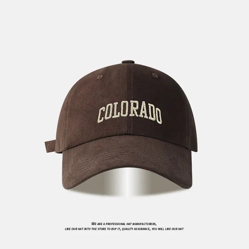 Colorado Letter Embroidered Baseball Cap Red