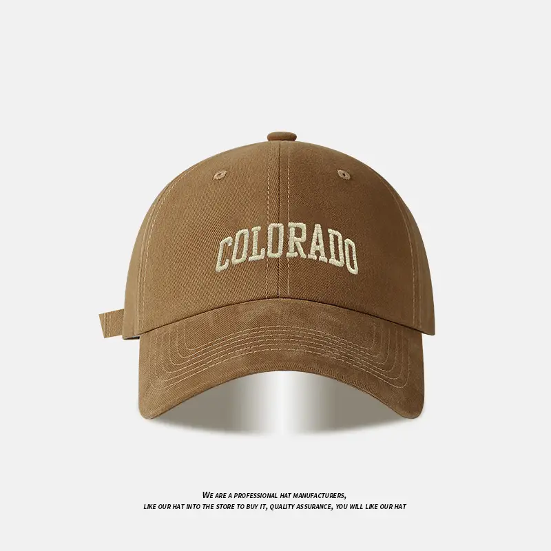 Colorado Letter Embroidered Baseball Cap Red