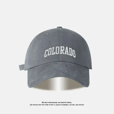 Colorado Letter Embroidered Baseball Cap Red