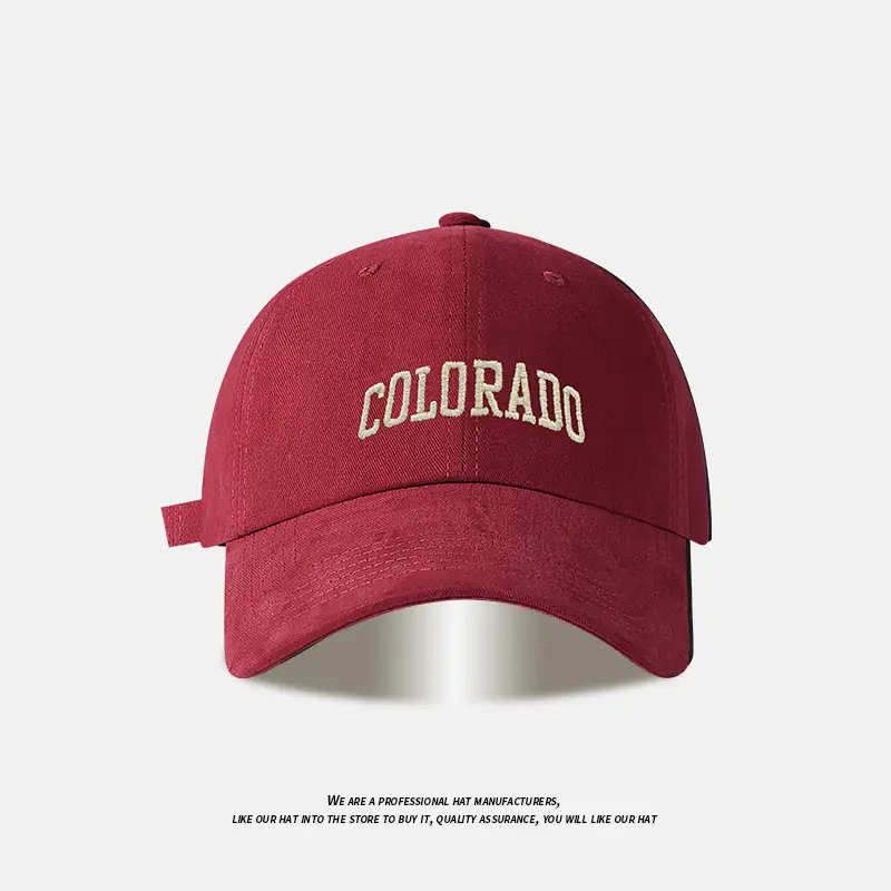 Colorado Letter Embroidered Baseball Cap Red