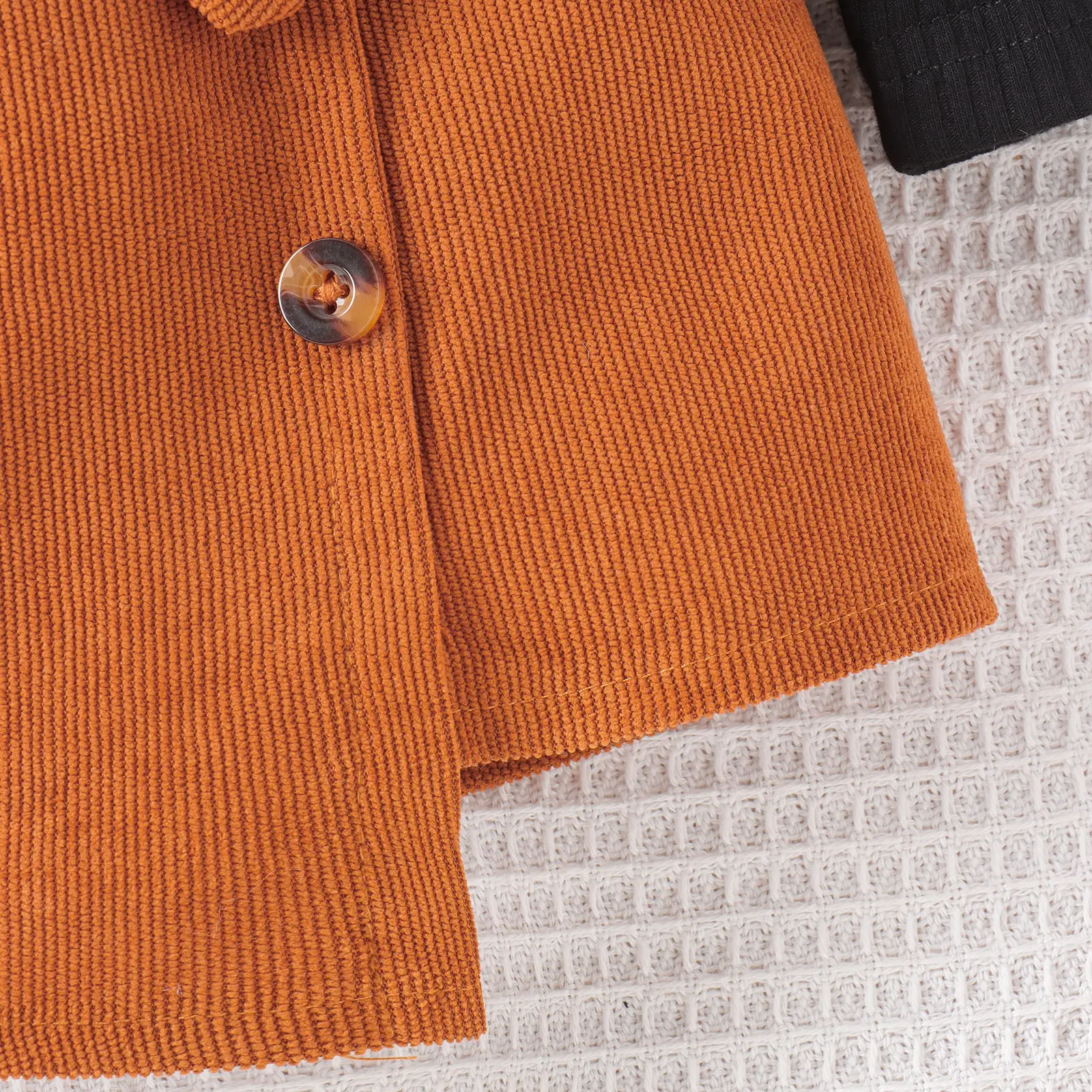 Girls Autumn Winter Suit Orange Bow Long Sleeve Corduroy Skirt — feature 7