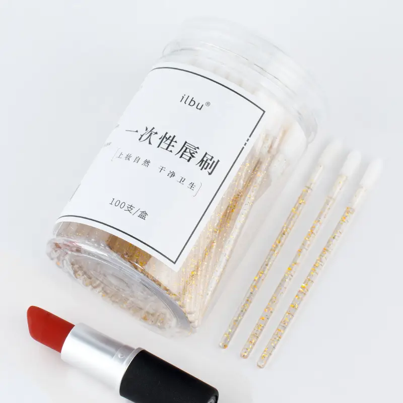 100pcs Disposable Lipstick Glaze Stick Portable Makeup Brush - Image 10