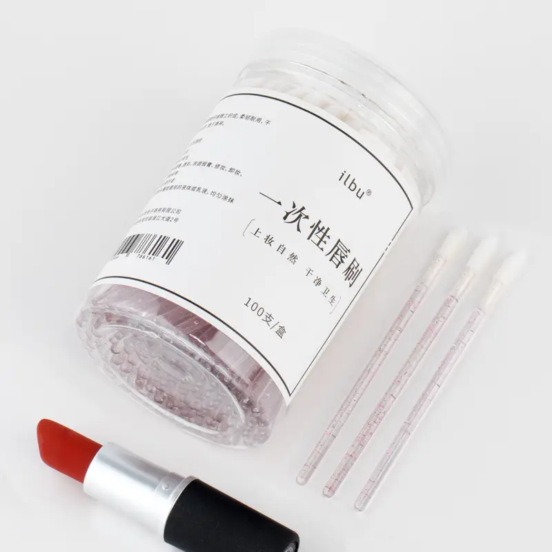100pcs Disposable Lipstick Glaze Stick Portable Makeup Brush - Image 9