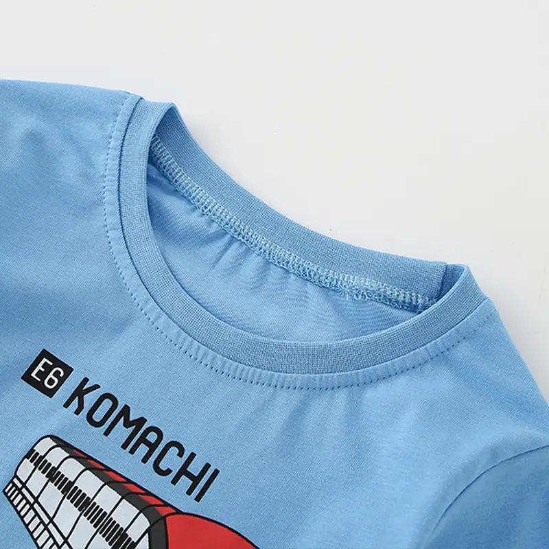 New Boy's Train T-Shirt Cotton Spring Autumn Cartoon - Image 2
