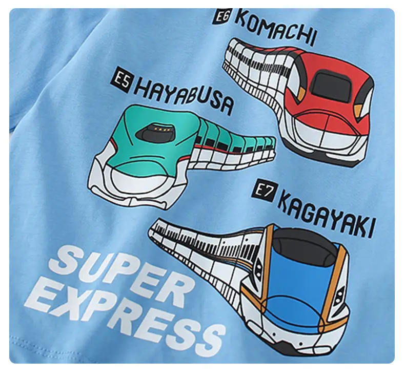 New Boy's Train T-Shirt Cotton Spring Autumn Cartoon — feature 12