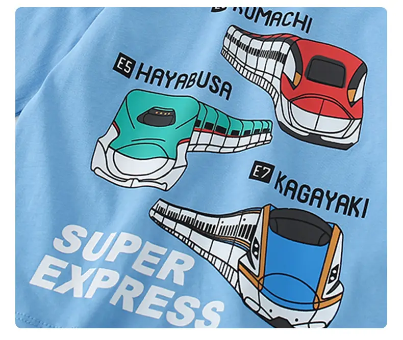 New Boy's Train T-Shirt Cotton Spring Autumn Cartoon — feature 4
