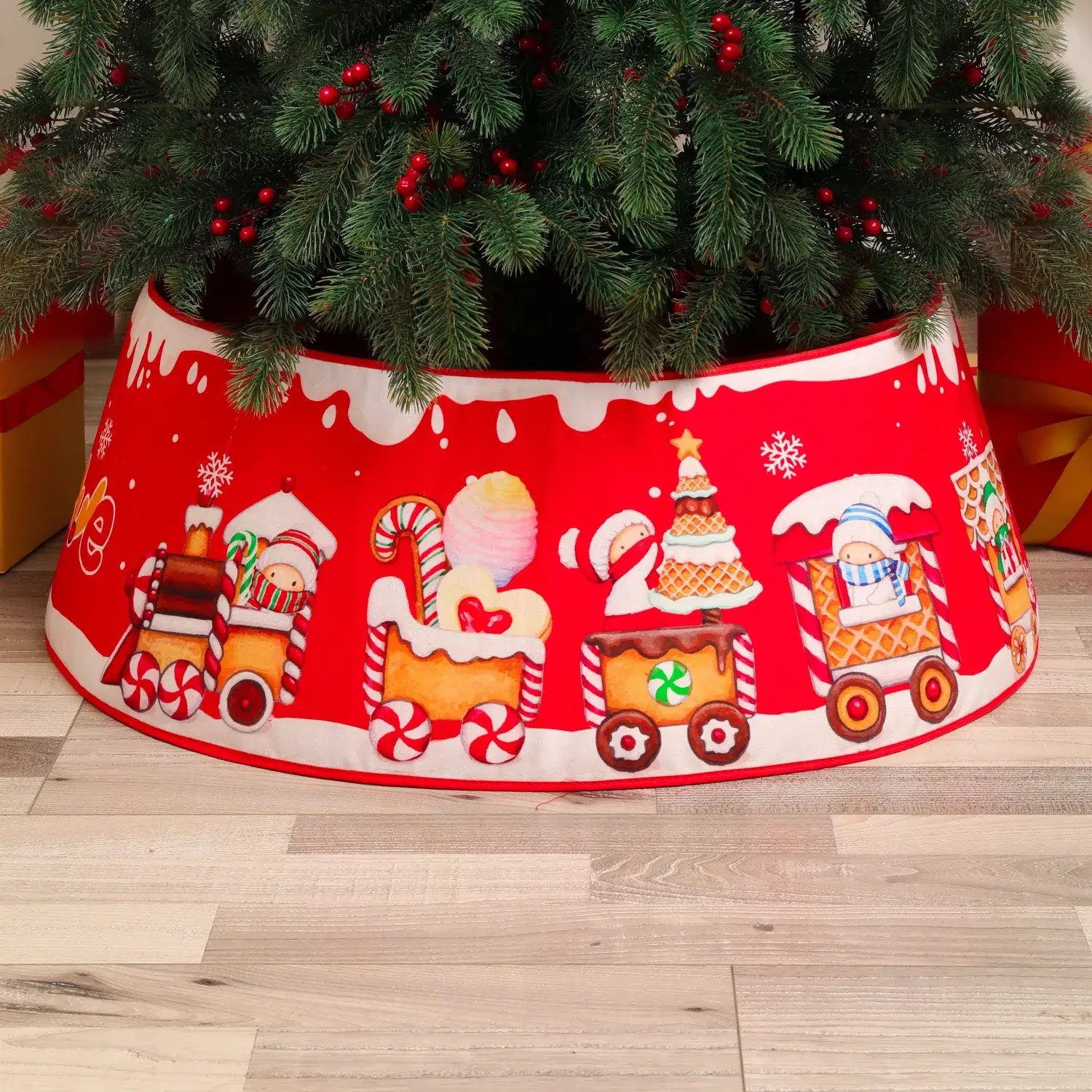 Christmas Tree Skirt with Sequin Decor - Image 12