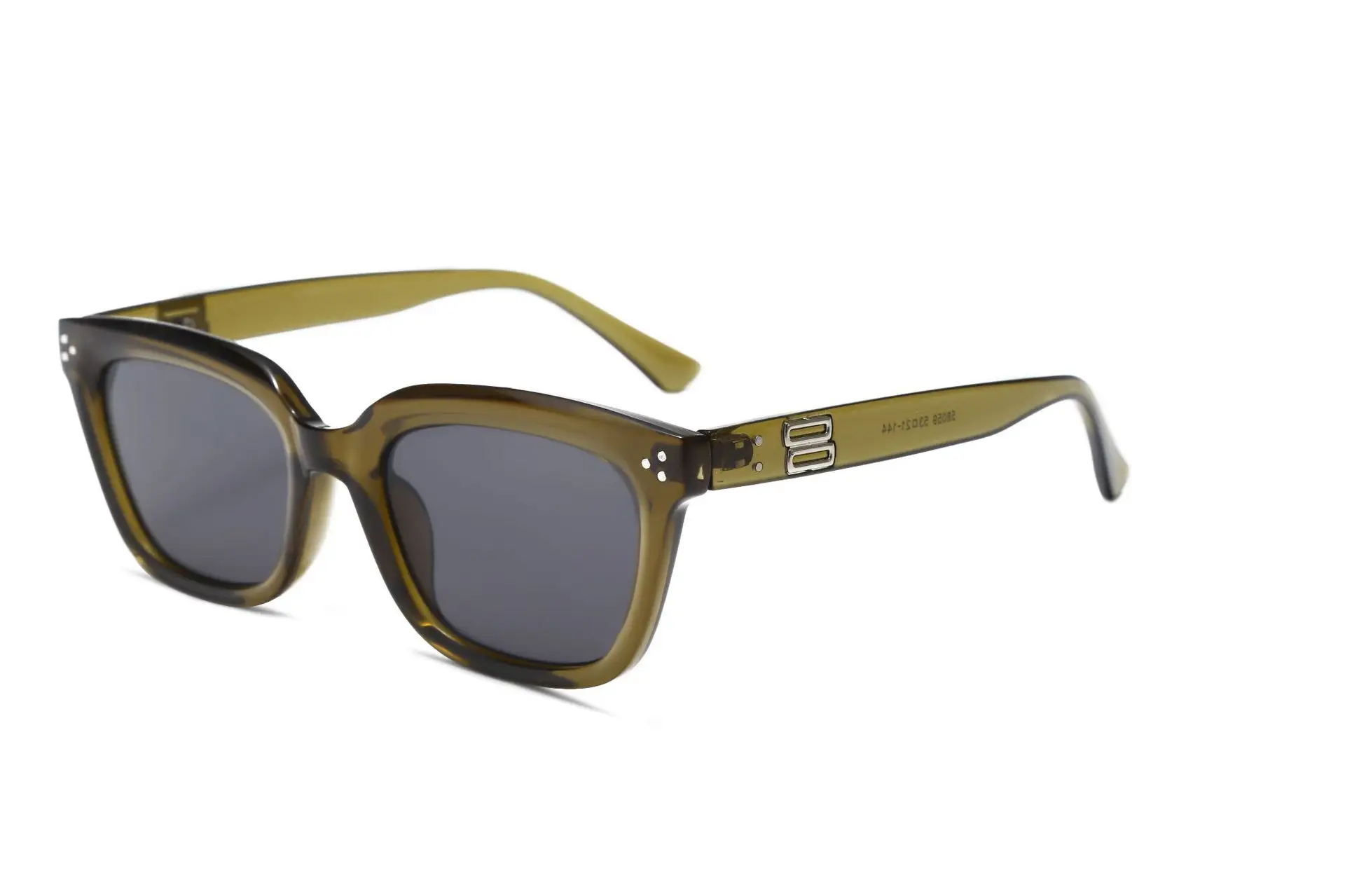 Square Sunglasses Summer with Light Beige Frame - Image 5