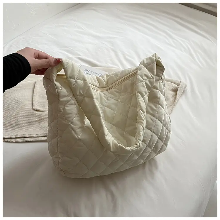 Brown Quilted Shoulder Messenger Bag for Women — feature 19