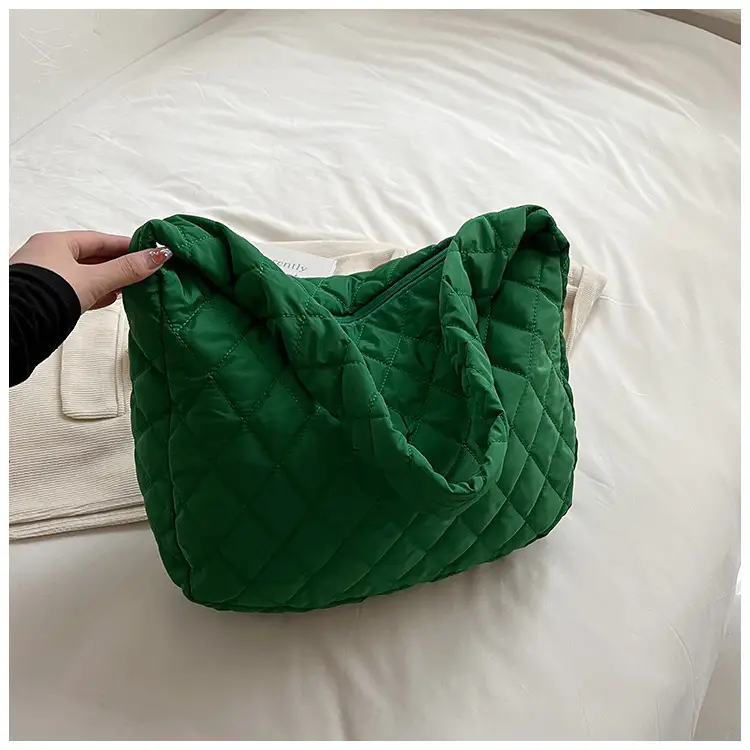 Brown Quilted Shoulder Messenger Bag for Women — feature 20