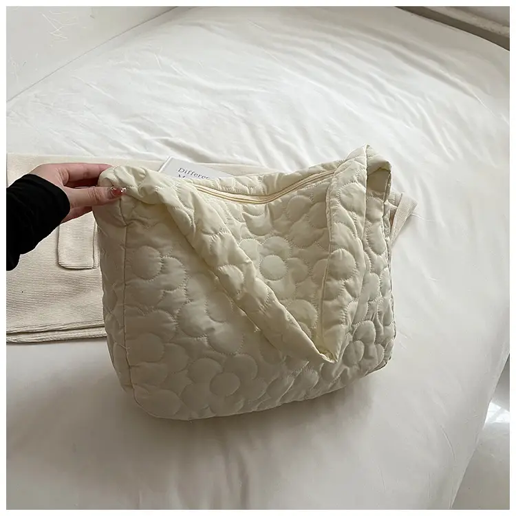 Brown Quilted Shoulder Messenger Bag for Women — feature 26