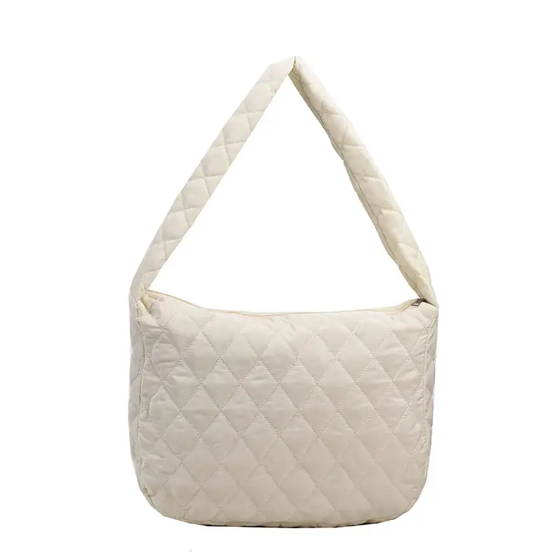 Brown Quilted Shoulder Messenger Bag for Women - Image 6