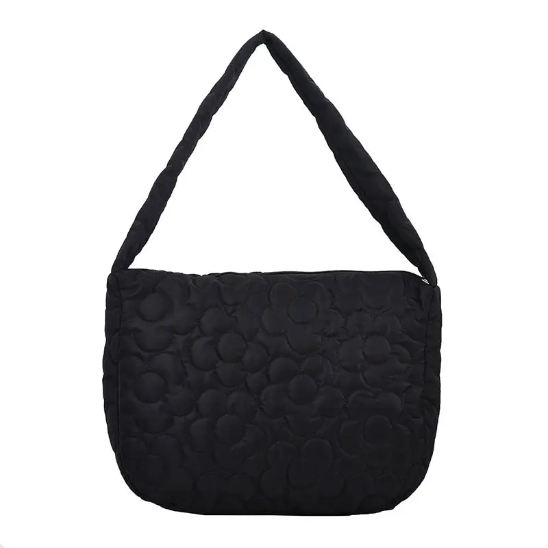 Brown Quilted Shoulder Messenger Bag for Women - Image 7