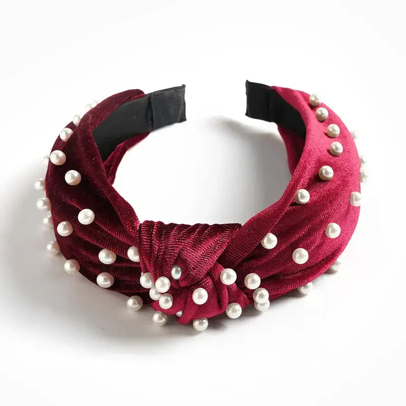 Blue Pearl Knotted Headband for Women - Image 5