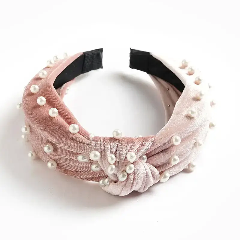 Blue Pearl Knotted Headband for Women - Image 6