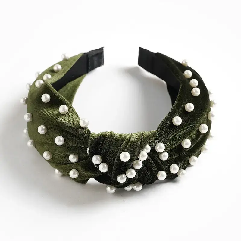 Blue Pearl Knotted Headband for Women - Image 8
