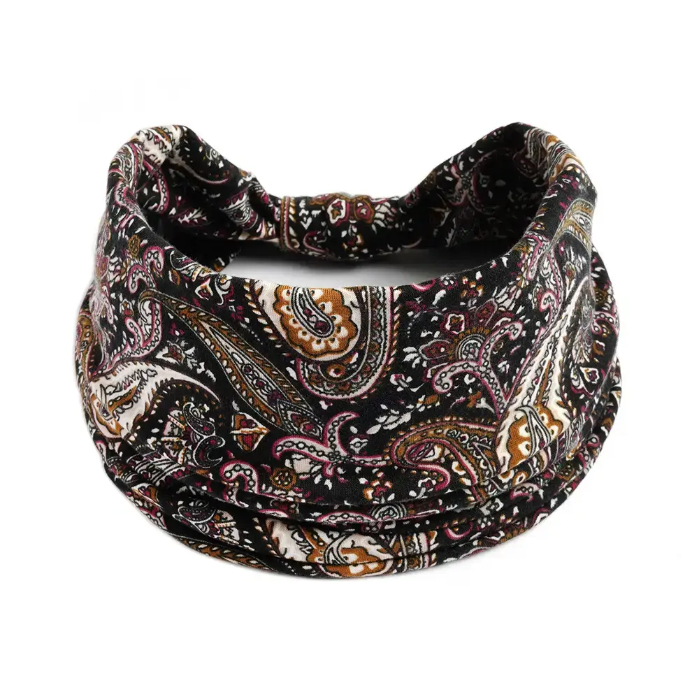 Bohemian European Cashew Headband with Sweat Absorbent Elastic - Image 34