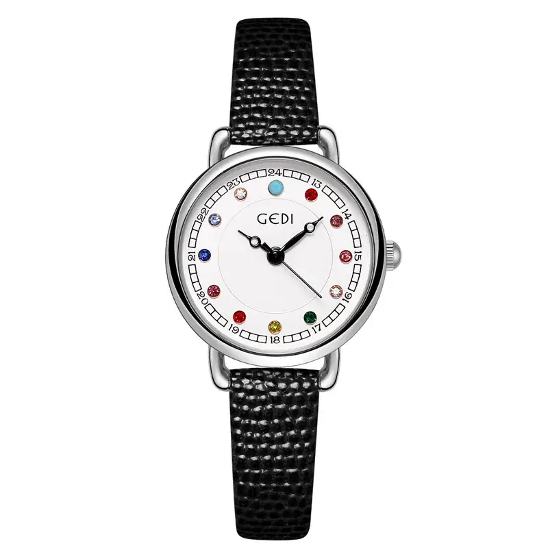 Women's Birthstone Quartz Watch Black Strap - Image 2