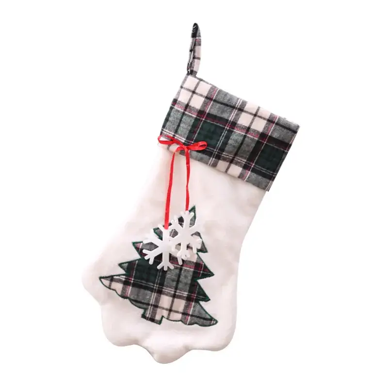 Christmas Socks Gift Bag with Dog Paw Design — feature 8