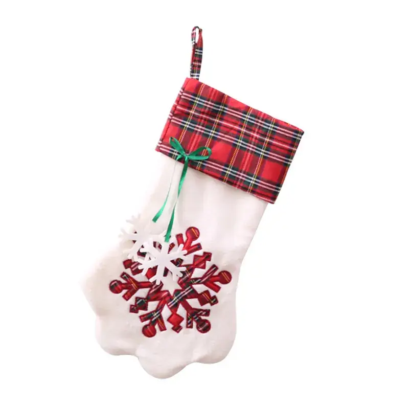 Christmas Socks Gift Bag with Dog Paw Design — feature 9