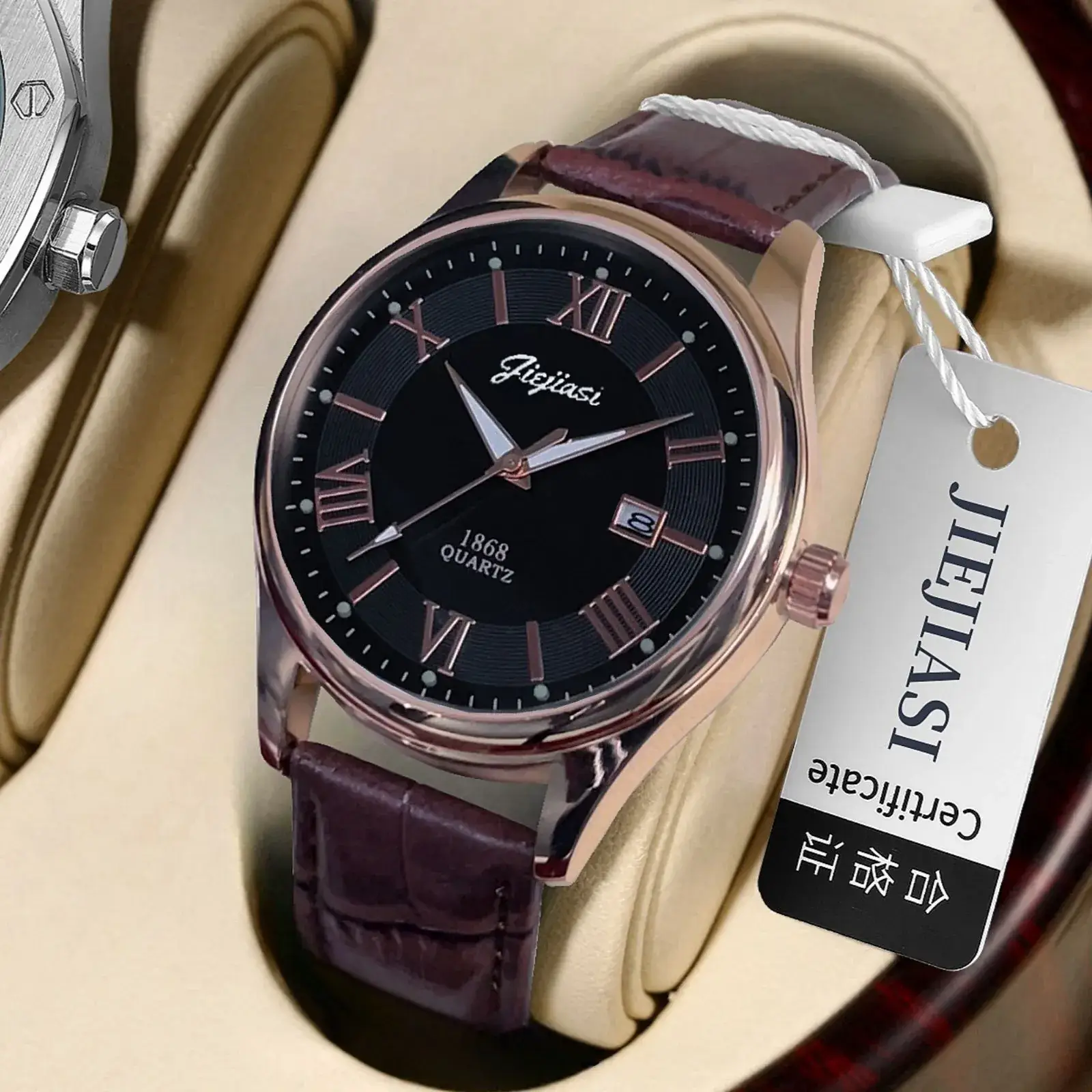 Jiejiasi Ultra-Thin Luminous Quartz Men's Watch - Image 8