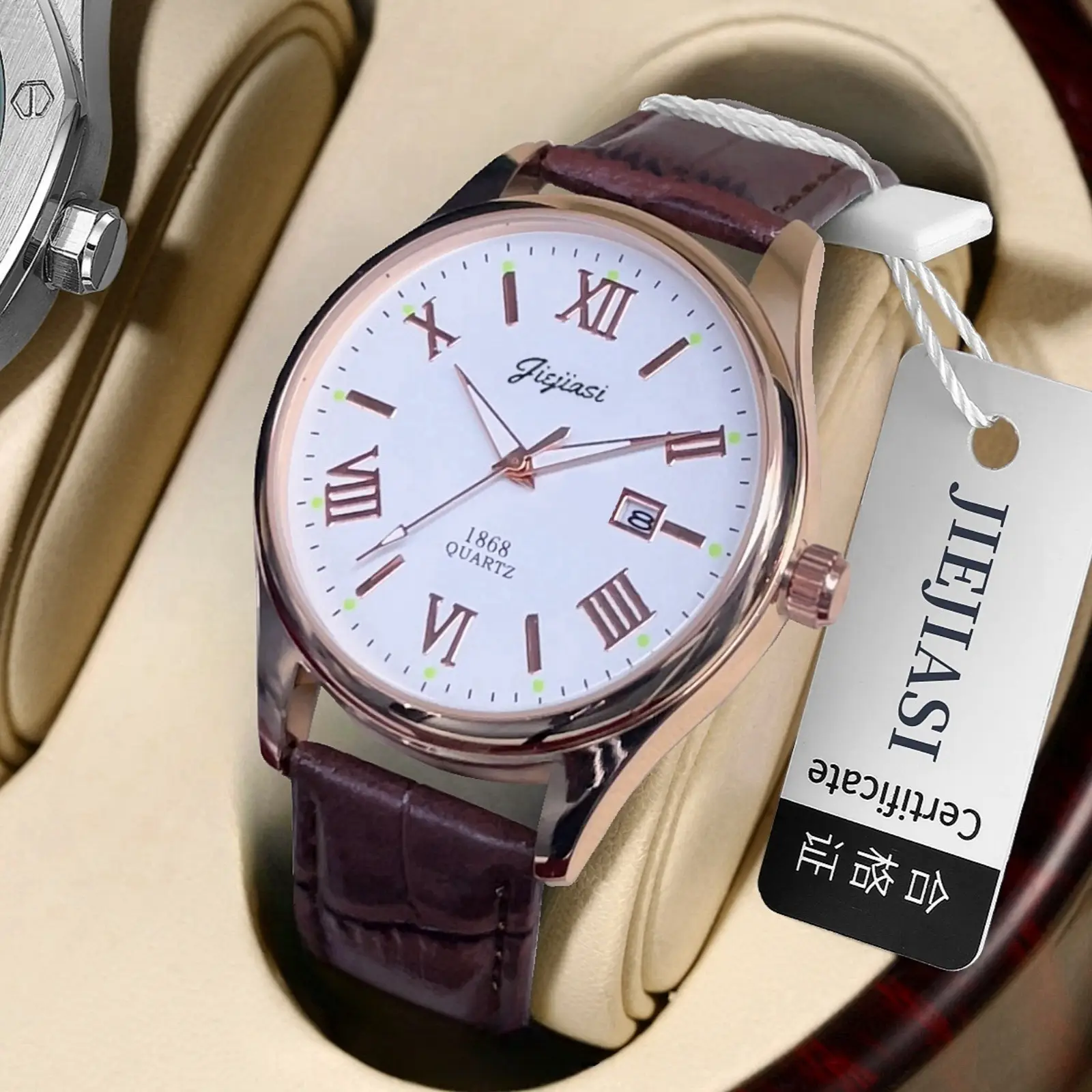 Jiejiasi Ultra-Thin Luminous Quartz Men's Watch — feature 8