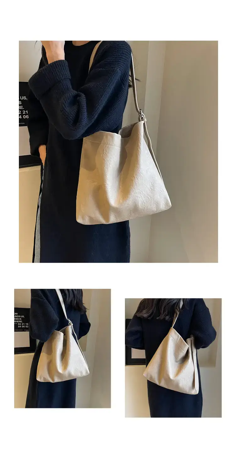Retro Brown Leather Tote Bag for Women — feature 13