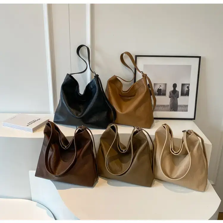 Retro Brown Leather Tote Bag for Women — feature 14