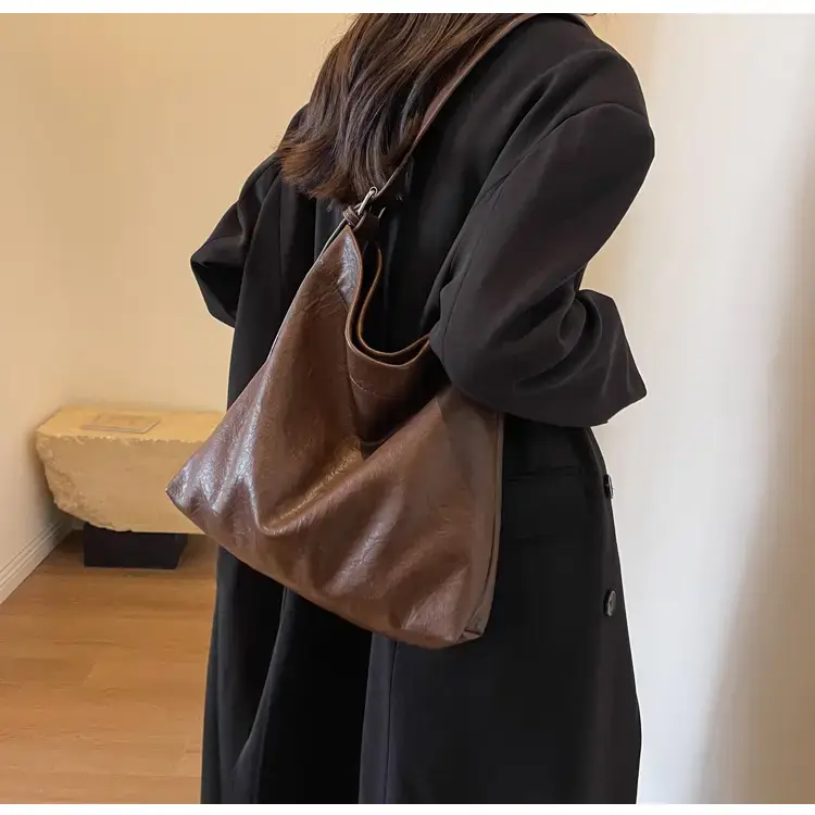 Retro Brown Leather Tote Bag for Women — feature 18