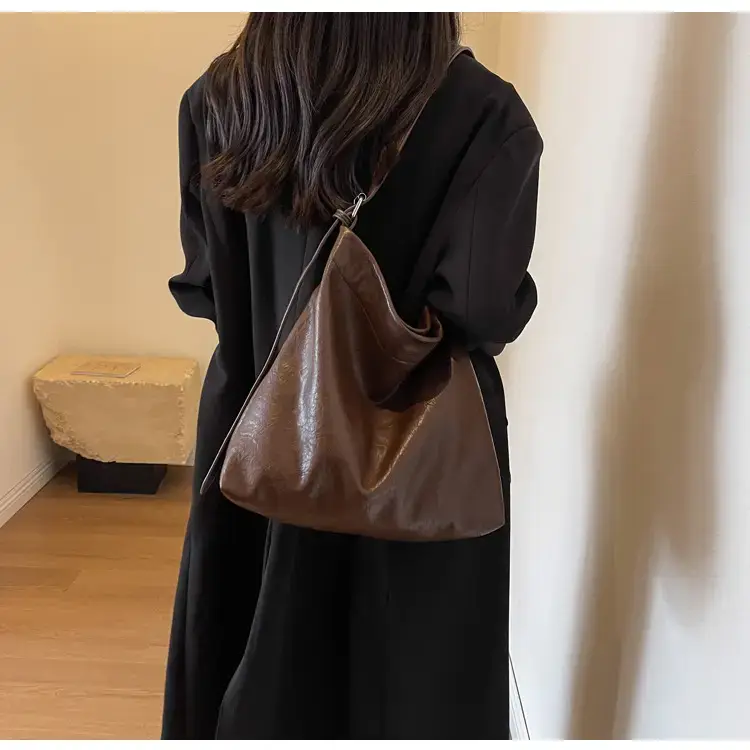 Retro Brown Leather Tote Bag for Women — feature 20