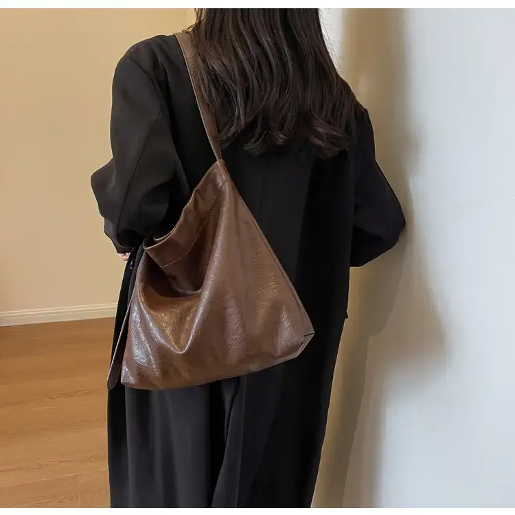 Retro Brown Leather Tote Bag for Women — feature 27