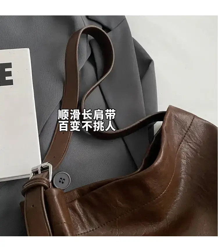 Retro Brown Leather Tote Bag for Women — feature 4