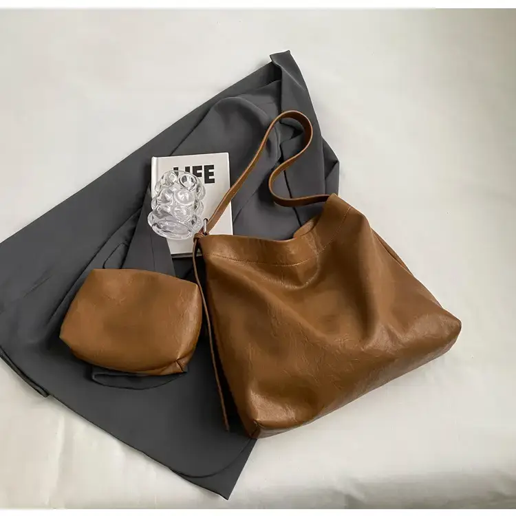 Retro Brown Leather Tote Bag for Women — feature 43