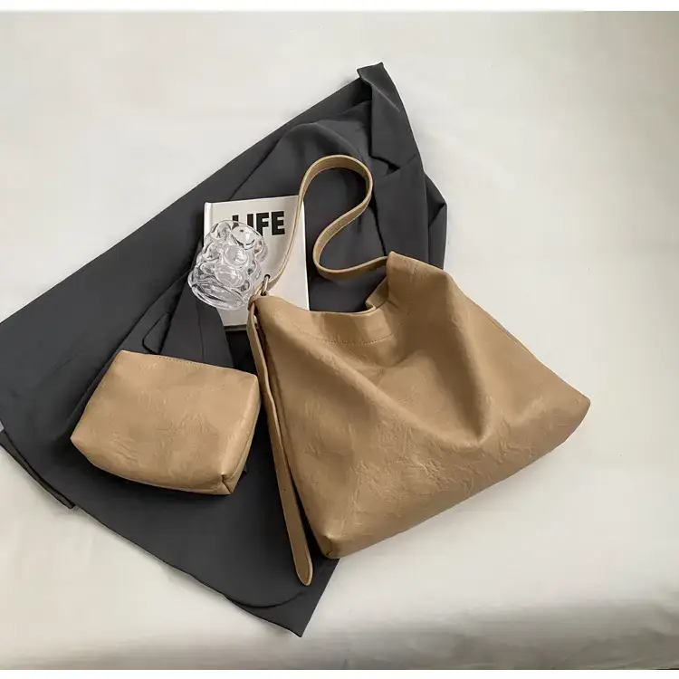 Retro Brown Leather Tote Bag for Women — feature 45