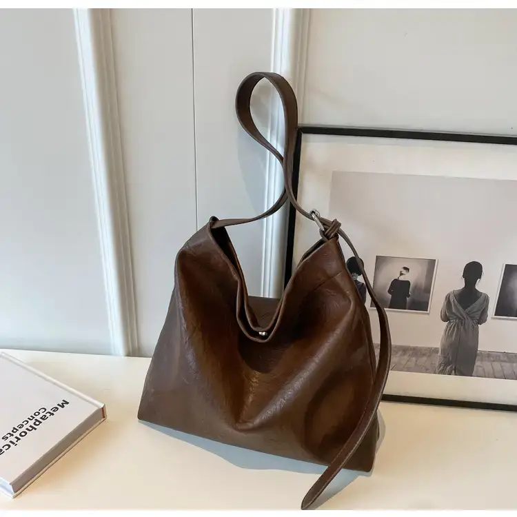 Retro Brown Leather Tote Bag for Women — feature 46
