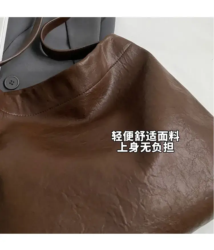 Retro Brown Leather Tote Bag for Women — feature 5