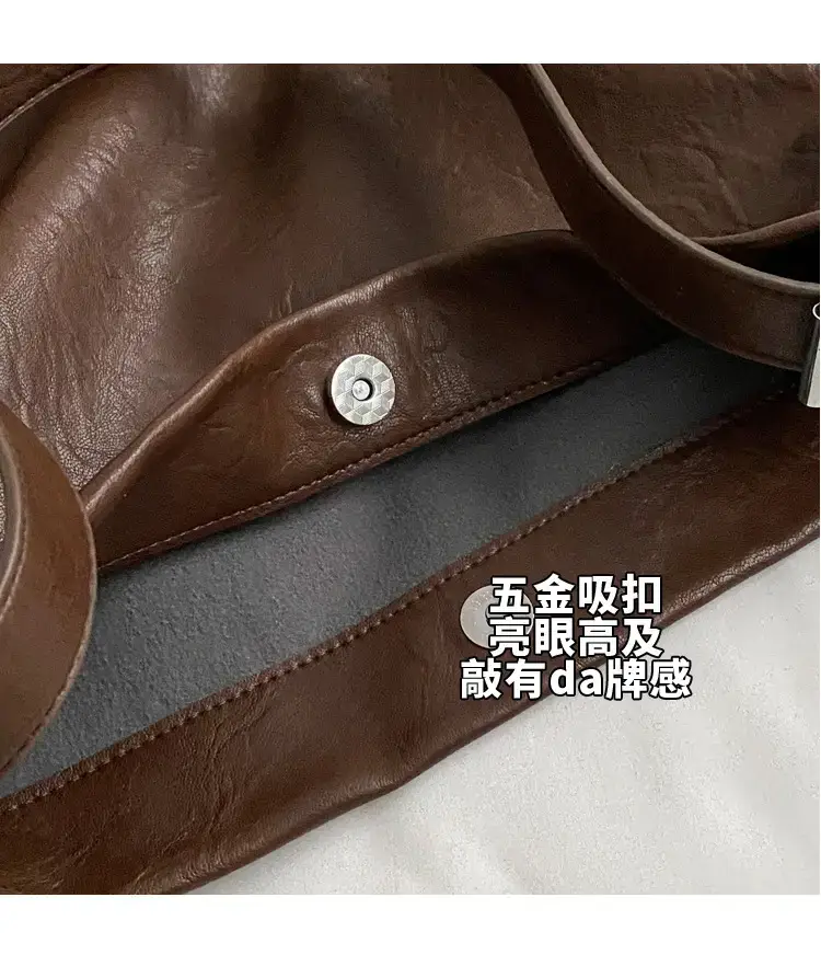 Retro Brown Leather Tote Bag for Women — feature 6