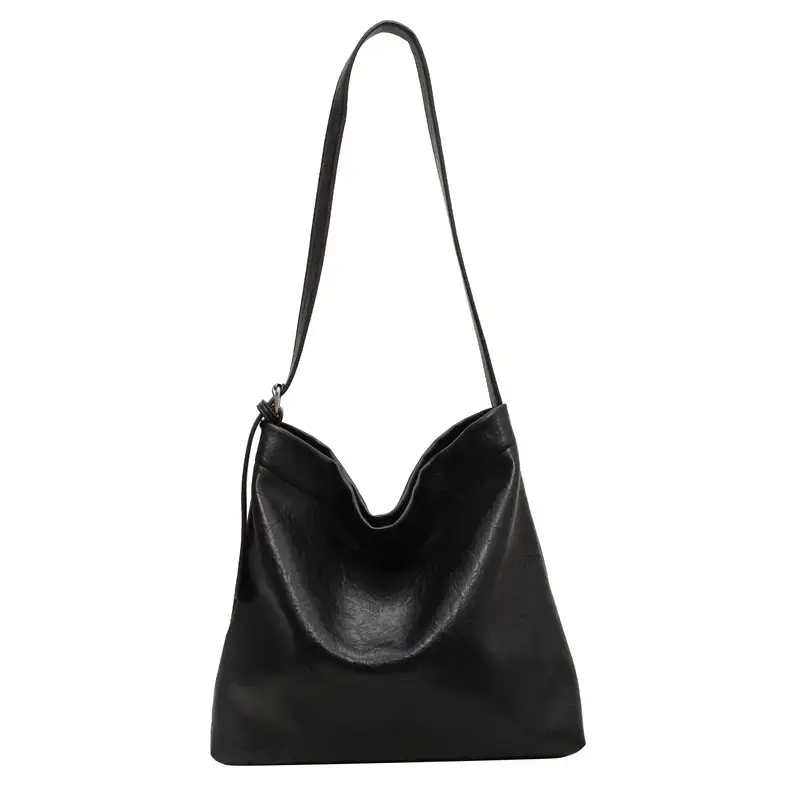 Retro Brown Leather Tote Bag for Women - Image 3