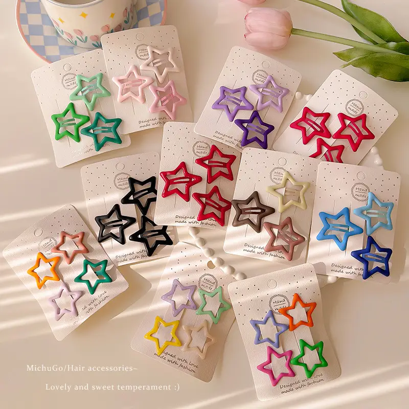 Pentagram Hairpin Clip Set 5 Pcs 6x1.5cm - Image 56