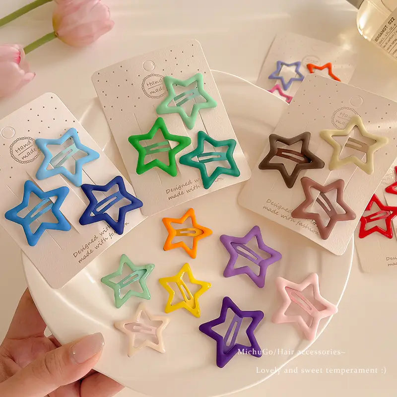 Pentagram Hairpin Clip Set 5 Pcs 6x1.5cm - Image 57