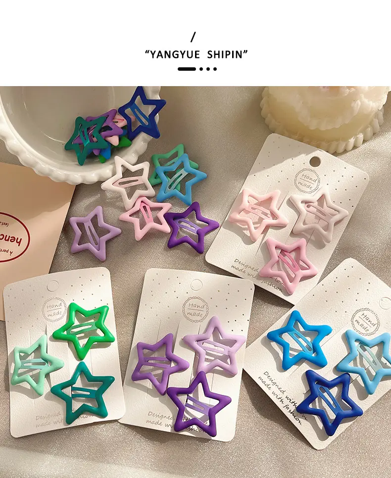Pentagram Hairpin Clip Set 5 Pcs 6x1.5cm — feature 1