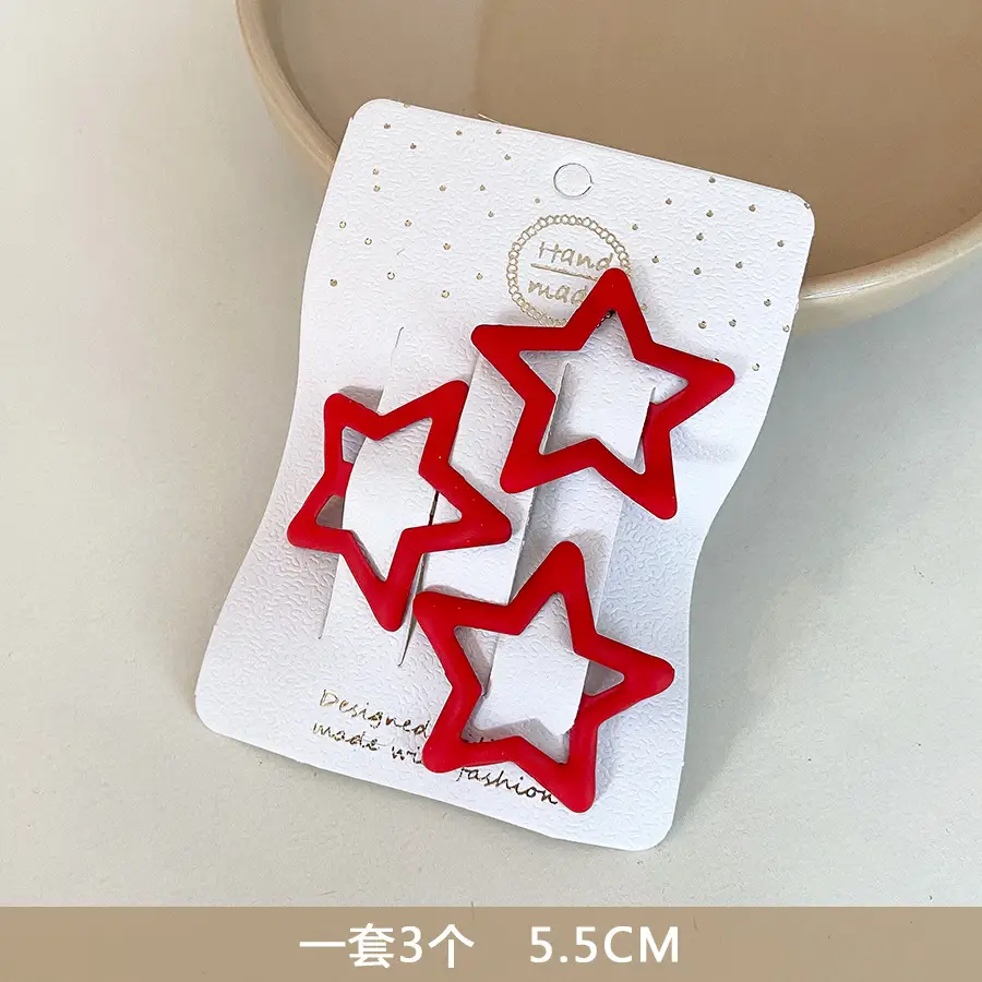 Pentagram Hairpin Clip Set 5 Pcs 6x1.5cm - Image 52