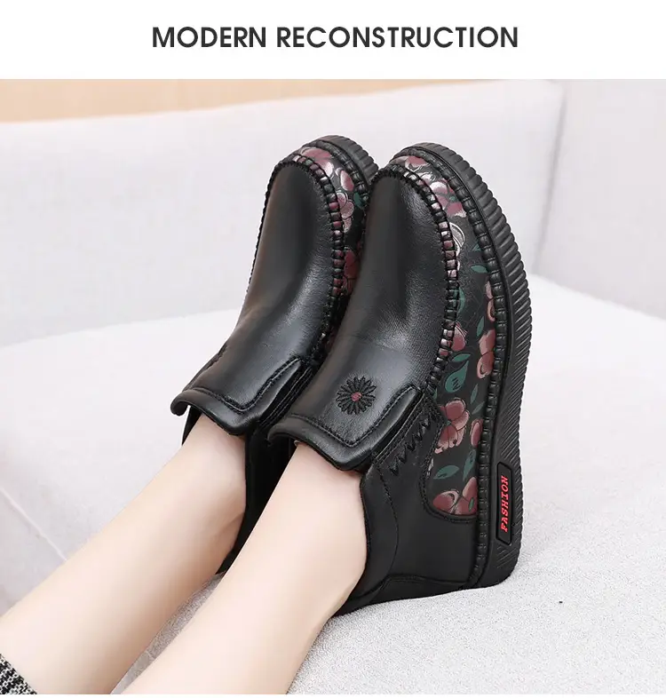 Winter old Beijing cloth shoes women's cotton-padded shoes middle-aged and elderly fleece-lined thick warm mom shoes soft bottom non-slip snow boots — feature 20