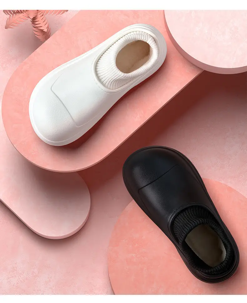 Waterproof Thick-Soled Cotton Slippers for Women, Winter Outdoor Wear, 2026 New Model, Closed Heel, Indoor Home Maternity Fleece-Lined Warm Cotton Shoes — feature 28