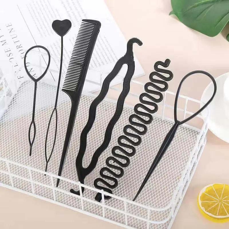 Korean Style Hair Curler 6-Piece Set with Flower Brace