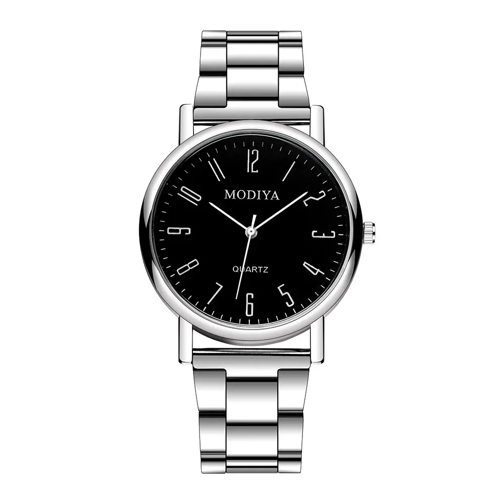 Men's Quartz Watch Set Silver Steel Band 5 Pcs — feature 15
