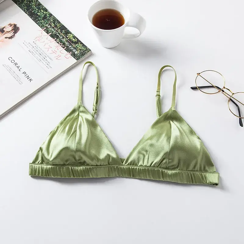 French Silk Wireless Bra Solid Color - Image 3